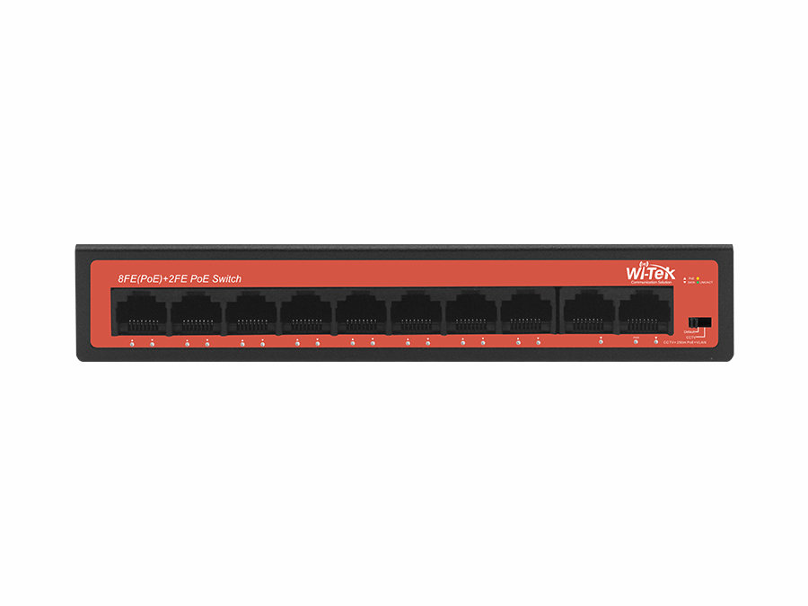 WI-PS210H - 8FE+2FE 250mMCCTV+Watchdog + 65W PoE Switch