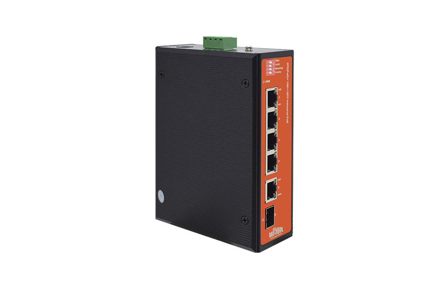 WI-PS206GF-I V2 4FE+1GE+1SFP Fiber Uplink Endüstriyel PoE Switch