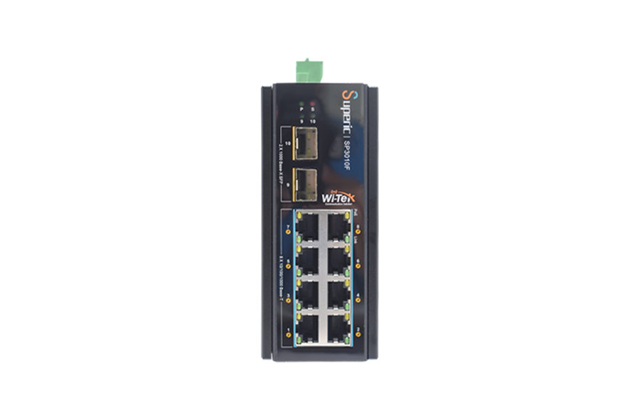 WI-SP3010F 8GE PoE + 2SFP Fiber Uplink  240W Endüstriyel  Switch