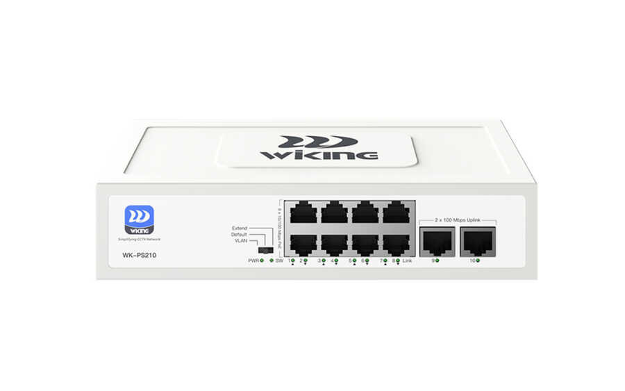 WK-PS210 8FE + 2FE Uplink 75W PoE Switch