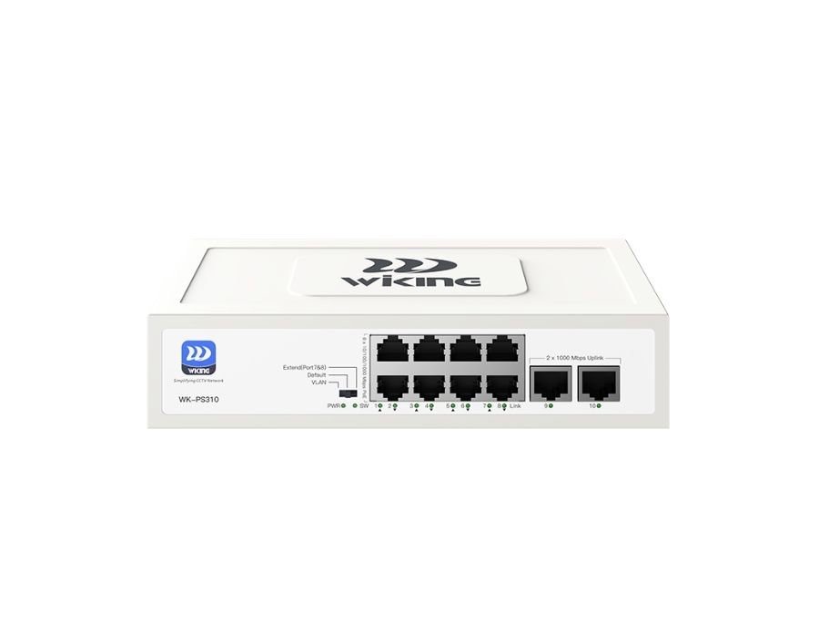 WK-PS310 V2 8 Port Gigabit+ 2 Port Gigabit  Uplink PoE Switch