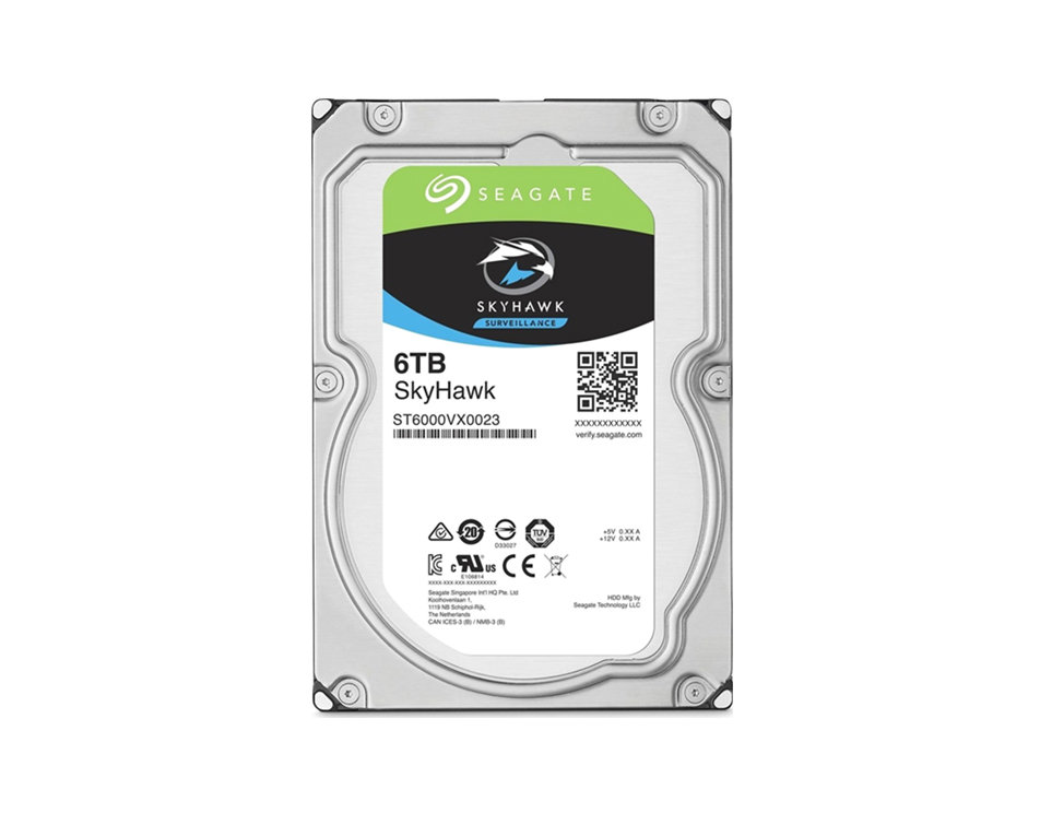 Seagate SKYHAWK 6 TB 7200Rpm 3.5" Sata RV Sensör Güvenlik Diski ST6000VX0023