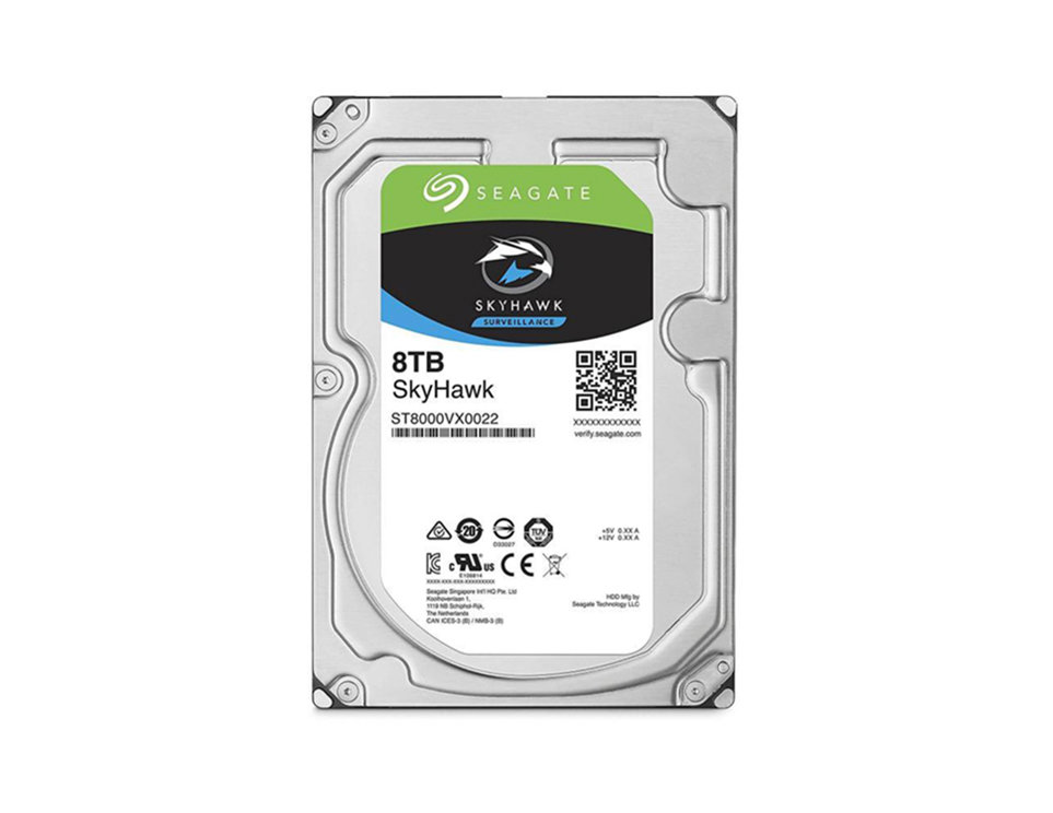 Seagate SKYHAWK 8 TB 7200Rpm 3.5" Sata RV Sensör Güvenlik Diski ST8000VX0022