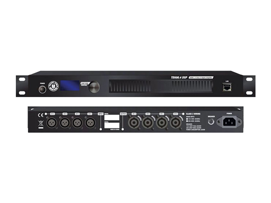 TD500.4DSP 4*500 Watt  Power Amfi