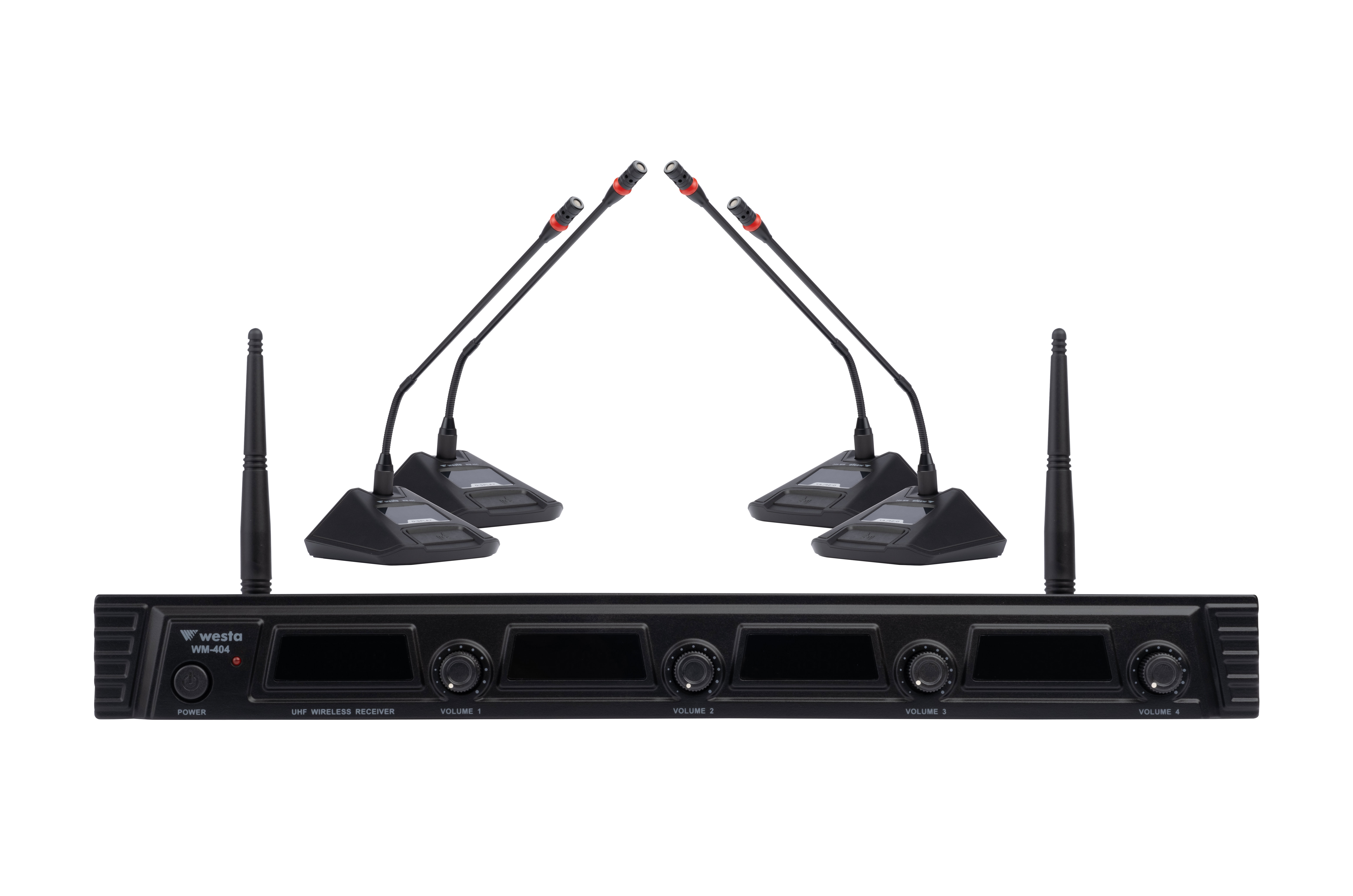 WM-404C - 4 Kanal UHF Masa Mikrofon Seti