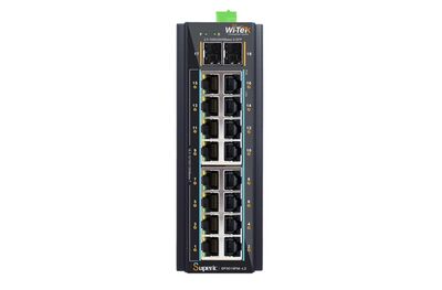 Wi-Tek - WI-SP3018FM-L2 - 16 GE+ 2 SFP 240W L2 Yönetilebilir Endüstriyel Swicth