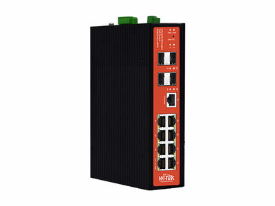 Wi-Tek - WI-PMS312GF-I V2 - 8GE+4SFP L2 Managed Endüstriyel PoE Switch