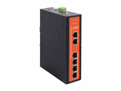 Wi-Tek - WI-PS206-I - V2 4FE+2FE Endüstriyel PoE Switch